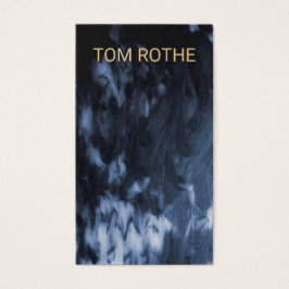 Cool Modern Zwart Wit Geschilderd Abstract Visitekaartje