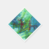 Cool Moderne Abstracte acrylkunst Cocktail Napkins Servet (Hoek)