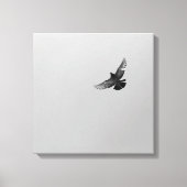 Cool Moderne B&W-vliegende vogel, eenvoudig modern Canvas Afdruk (Voorkant)