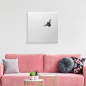 Cool Moderne B&W-vliegende vogel, eenvoudig modern Canvas Afdruk (Insitu (Woonkamer))
