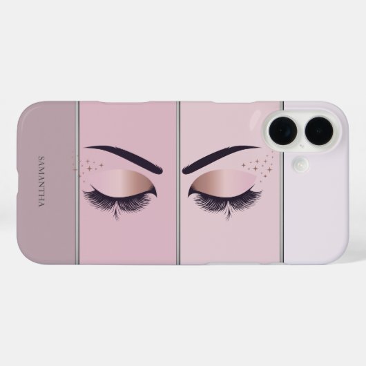 Cool moderne chic gestreepte, wimpers Case-Mate iPhone case (Achterkant (horizontaal))