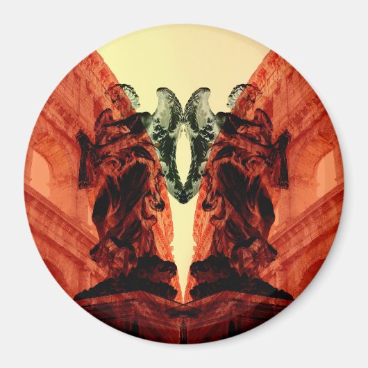 Cool moderne collage van historisch Rome in rood Magneet (Voorkant)