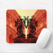 Cool moderne collage van historisch Rome in rood Muismat (Met muis)
