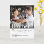 Cool Moderne Foto Best Ever Brother Definition Kaart (Gele Bloem)