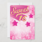 Cool moderne funky super ster typografie roze kaart (Achterkant)