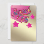 Cool moderne funky super ster typografie roze kaart (Achterkant)