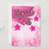 Cool moderne funky super ster typografie roze kaart (Achterkant)