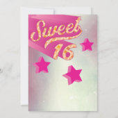 Cool moderne funky super ster typografie roze kaart (Achterkant)