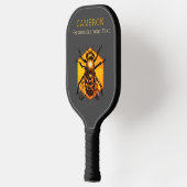 Cool Moderne Honey Bee Gele Gele Aangepaste Tekst Pickleball Paddle (Links)