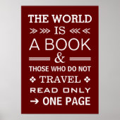 Cool Moderne Inspirerende Typografie Reisquote Poster (Voorkant)