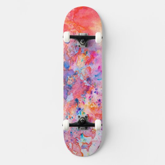 Cool Moderne Kunst Geschilderd Persoonlijk Skateboard (Voorkant)