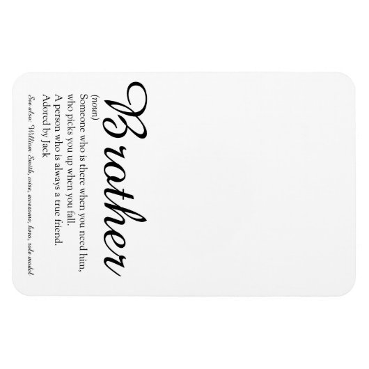 Cool Moderne Leuke Beste Broer Ooit Definitie Magneet (Horizontaal)