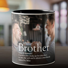 Cool Moderne Leuke Foto Beste Broer Ooit Definitie Tweekleurige Koffiemok