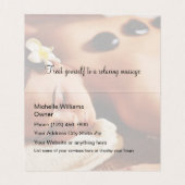 Cool Moderne Massage Therapie Visitekaartje (Binnenkant ongevouwen)
