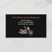 Cool Moderne Motorfiets Monteur Visitekaartje (Voorkant)