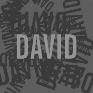 Cool moderne naamcollage in zwart & grijs sticker