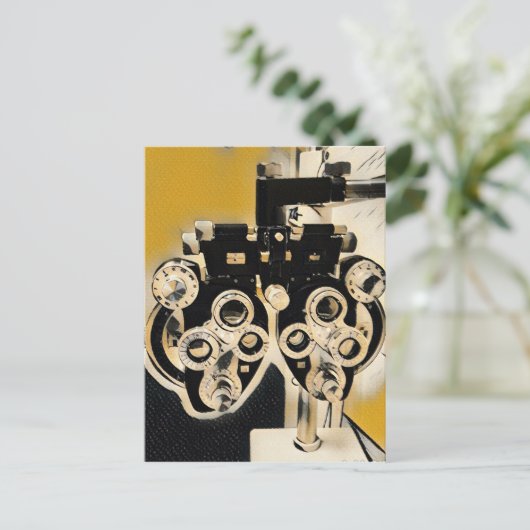Cool Moderne Optometristen Phoroptorlenzen Briefkaart (Staand voorkant)