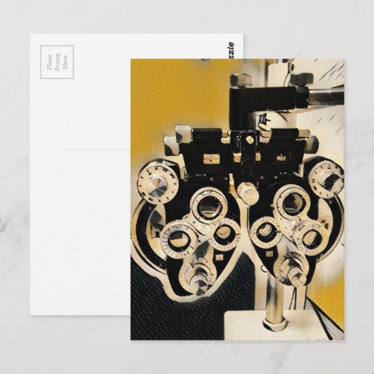 Cool Moderne Optometristen Phoroptorlenzen Briefkaart (Voorkant / Achterkant)