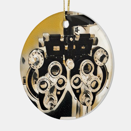 Cool Moderne Optometristen Phoroptorlenzen Keramisch Ornament (Links)