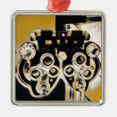 Cool Moderne Optometristen Phoroptorlenzen Metalen Ornament (Voorkant)