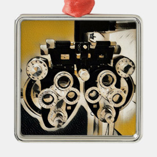 Cool Moderne Optometristen Phoroptorlenzen Metalen Ornament