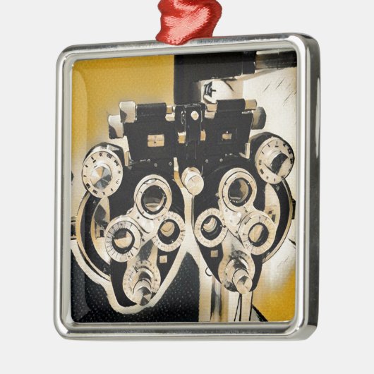 Cool Moderne Optometristen Phoroptorlenzen Metalen Ornament (Links)