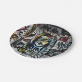 Cool Moderne Stedelijke Graffiti Street Art Papieren Bordje (Gekanteld)