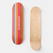 Cool Moderne Strepen Persoonlijke Aangepaste Naam Persoonlijk Skateboard (Voorkant)