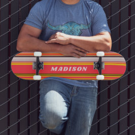 Cool Moderne Strepen Persoonlijke Aangepaste Naam Persoonlijk Skateboard