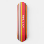 Cool Moderne Strepen Persoonlijke Aangepaste Naam Persoonlijk Skateboard (Voorkant)
