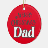 Cool Moderne Typografie Vrolijk Kerstfeest Papa Keramisch Ornament (Links)