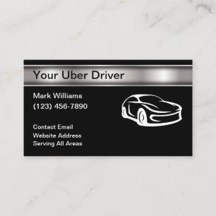 Cool Moderne Uber-bestuurder Ritsoproep Visitekaartje