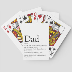 Cool Moderne Vader Definitie Vaderdag Pokerkaarten