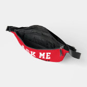Cool Moderne Vraag Me Rood Wit Zwart Vrijwilliger  Heuptasje (Open)