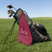 Cool Moderne Wereld Beste Oom Funcle Definitie Golfhanddoek (Groen)