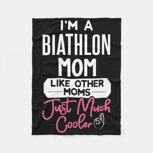 Cool Moederdag Design Biathlon Mom Fleece Deken (Voorkant)