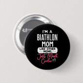 Cool Moederdag Design Biathlon Mom Ronde Button 5,7 Cm (Voorkant /achterkant)