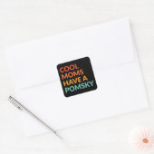 Cool moeders hebben Pomsky Dog Pride Gift Vierkante Sticker (Envelop)