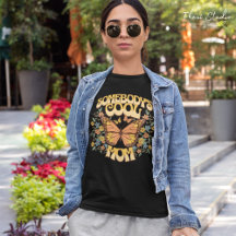 Cool Mom Butterfly Wild Flower Retro