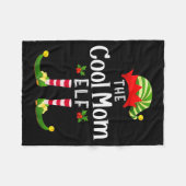 Cool Mom Christmas Elf Matching Pajama X-mas Party Fleece Deken (Voorkant (Horizontaal))