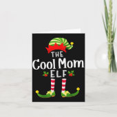 Cool Mom Christmas Elf Matching Pajama X-mas Party Kaart (Voorkant)