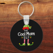 Cool Mom Christmas Elf Matching Pajama X-mas Party Sleutelhanger (Voorkant)