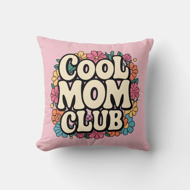 Cool Mom Club Sierkussen – Trendy Moederdag (Voorkant)