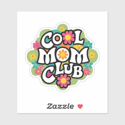 Cool Mom Club Sticker - Fun Moederdag Gift (Vel)