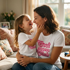 Cool Mom Club T-shirt Trendy Moeder T-Shirt Lieve