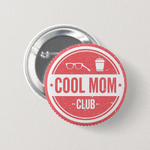 Cool Mom Club Vintage Retro Moeder Design Ronde Button 5,7 Cm