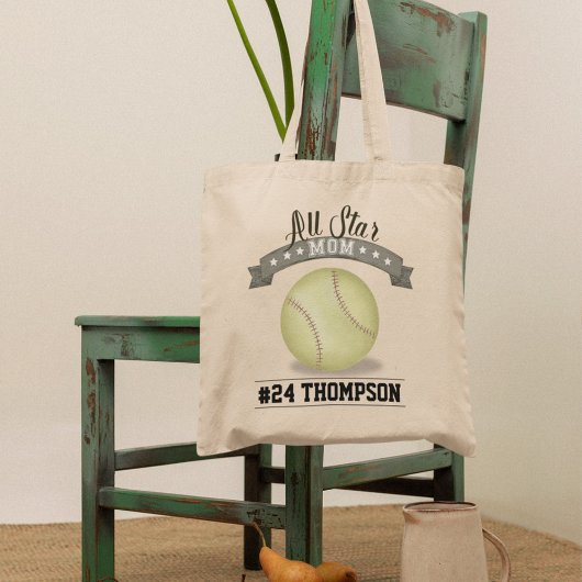 Cool Mom Custom All Star Softball Tote Bag