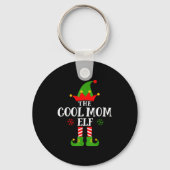 Cool Mom Elf Funny Matching Family Christmas Pajam Sleutelhanger (Voorkant)