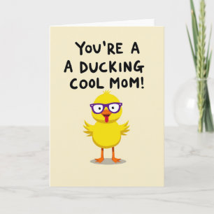 Cool Mom Geel Vogel Kunstkaart Kaart