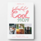 Cool Mom Hand Lettering Moederdag 4 Foto Fotoplaat (voorkant)